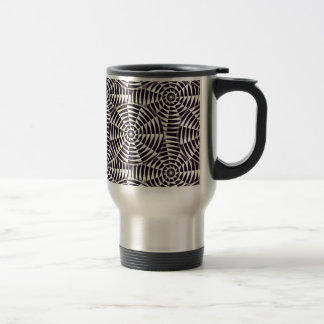 Monochrome geometric seamless pattern travel mug