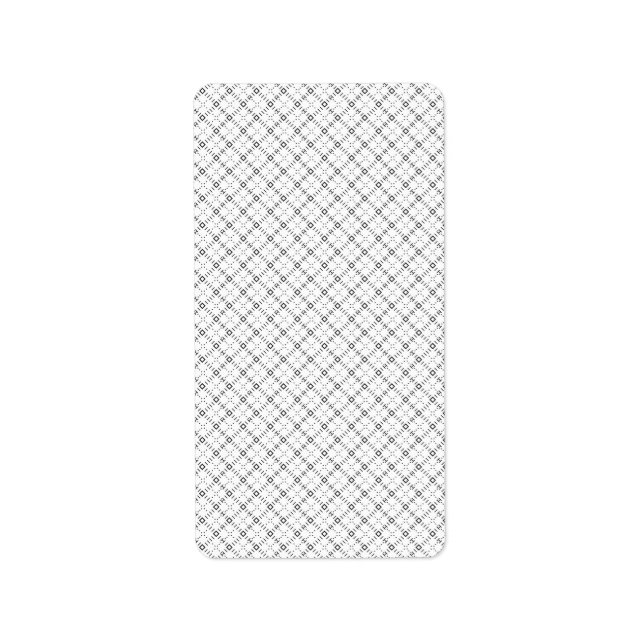 Monochrome Geometric Texture|Seamless Diamond Look Label (Front)