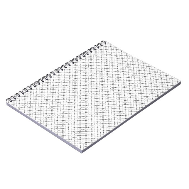 Monochrome Geometric Texture|Seamless Diamond Look Notebook (Left Side)