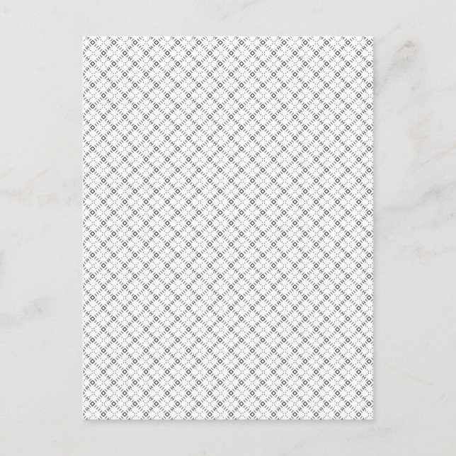 Monochrome Geometric Texture|Seamless Diamond Look Postcard (Front)