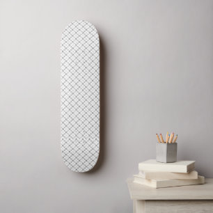 Monochrome Geometric Texture Seamless Diamond Look Skateboard