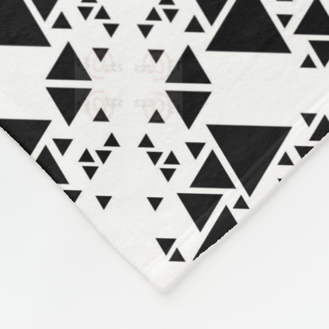 Monochrome Geometric Triangles Blanket (Corner)