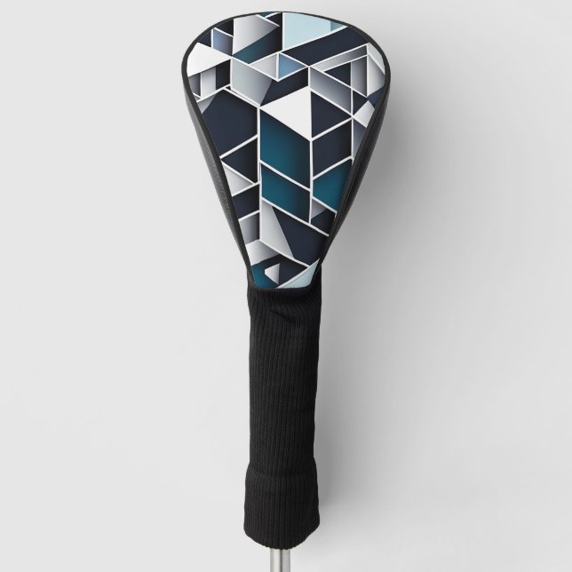 Monochrome Geometry Golf Head Cover (Front)