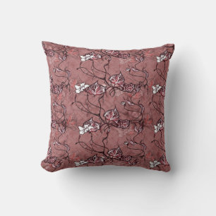 “Monochrome Ginkgo Grace Throw Pillow” 🌿✨ Cushion