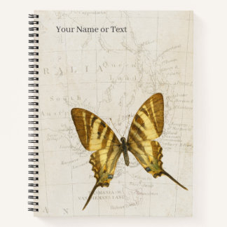Monochrome Glider – Vintage Four-barred Swordtail Notebook