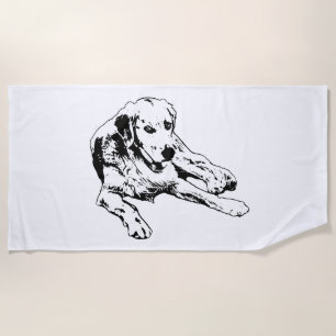 Monochrome Golden Clarity Beach Towel