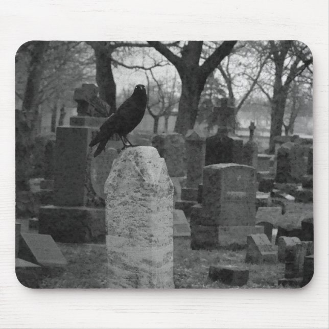 Monochrome Goth Mouse Mat (Front)