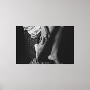 Monochrome Grace: An Artistic Study Canvas Print