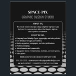 Monochrome Graphic, Graphic Designer Advertising Flyer<br><div class="desc">Monochrome Graphic,  Graphic Designer Advertising Flyers By The Business Card Store.</div>