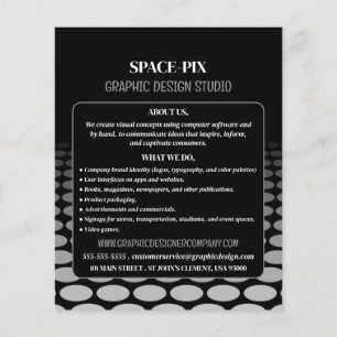 Monochrome Graphic, Graphic Designer Advertising Flyer