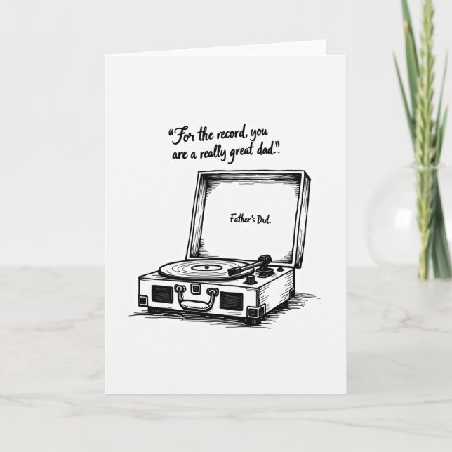Monochrome Great Dad Card (Front)