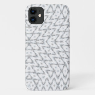 Monochrome grey and white geometric iPhone 11 case