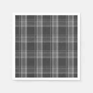 Monochrome grey Checkered Napkin