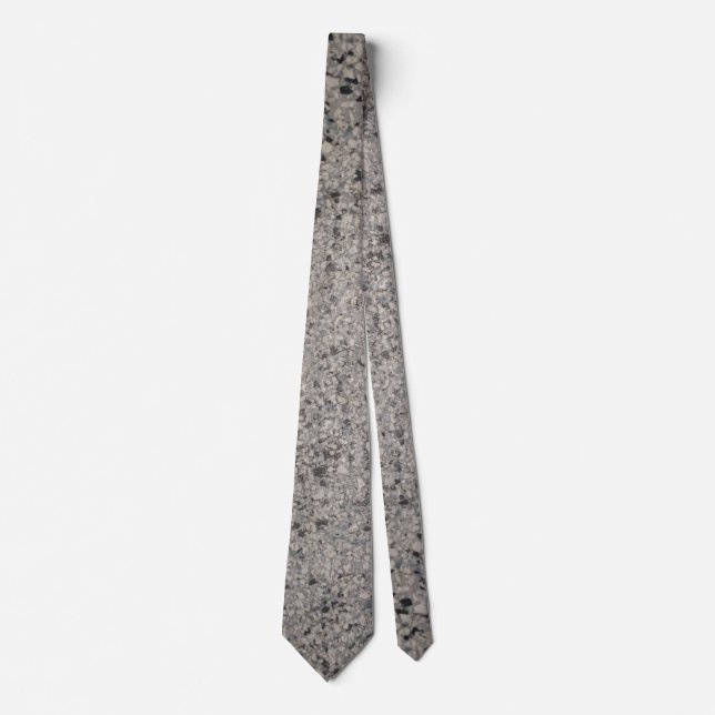 monochrome grey speckled stone pattern tie (Front)