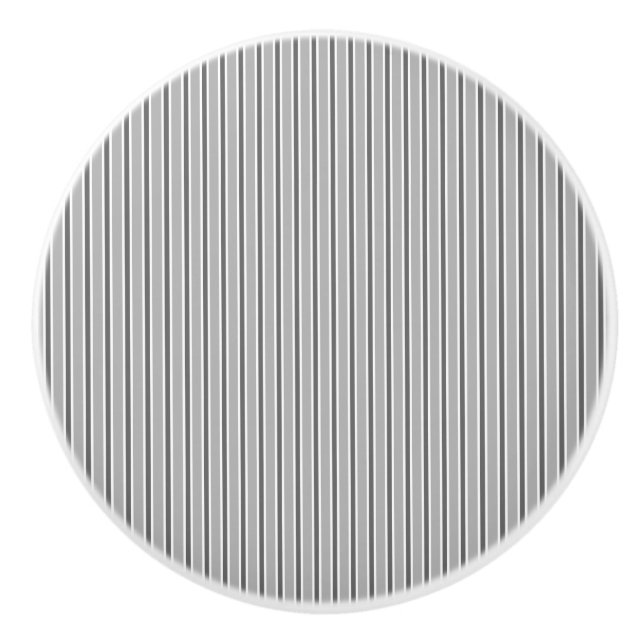 Monochrome Grey Stripe Design - Drawer Knob (Front)