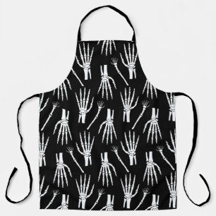 Monochrome Halloween seamless pattern with bones.  Apron