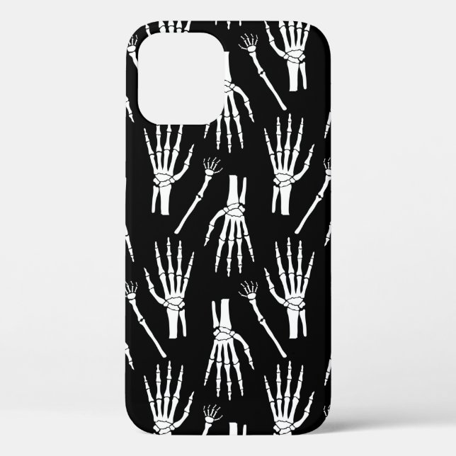 Monochrome Halloween seamless pattern with bones.  Case-Mate iPhone Case (Back)