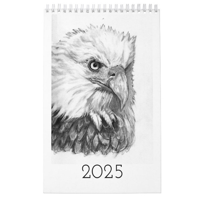 Monochrome hand drawn animals calendar (Cover)