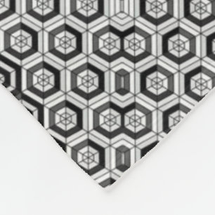 Monochrome Hexagon Lattice Blanket