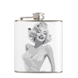 Monochrome Hollywood 1950's Hip Flask
