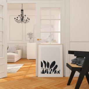 Monochrome japandy scandinavian simple print