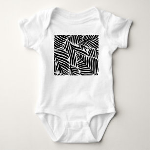 Monochrome Jungle Geometric Seamless Pattern Baby Bodysuit