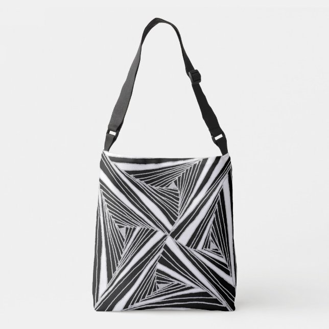 Monochrome Kaleido Tote Bag (Back)