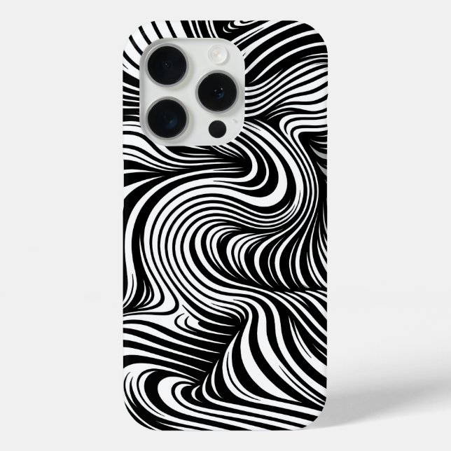 Monochrome Kaleidoscope Case-Mate iPhone Case (Back)