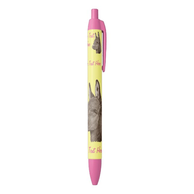 monochrome lifelike drawing of cute donkey black ink pen (Bottom (Vertical))