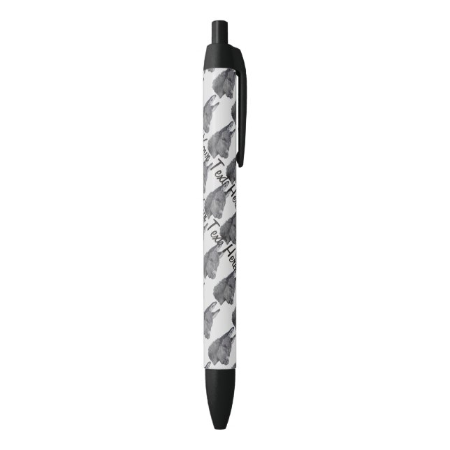 monochrome lifelike drawing of cute donkey black ink pen (Bottom (Vertical))