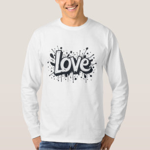 Monochrome Love Tag T-Shirt