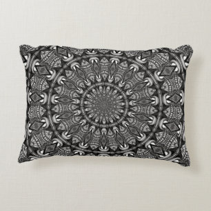 Monochrome Mandala Decorative Cushion