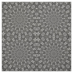 Monochrome Mandala Fabric