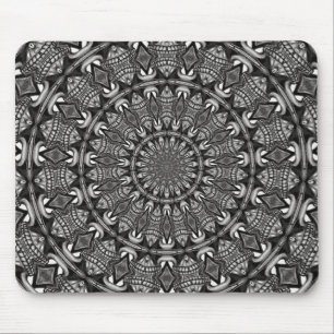 Monochrome Mandala Mouse Mat