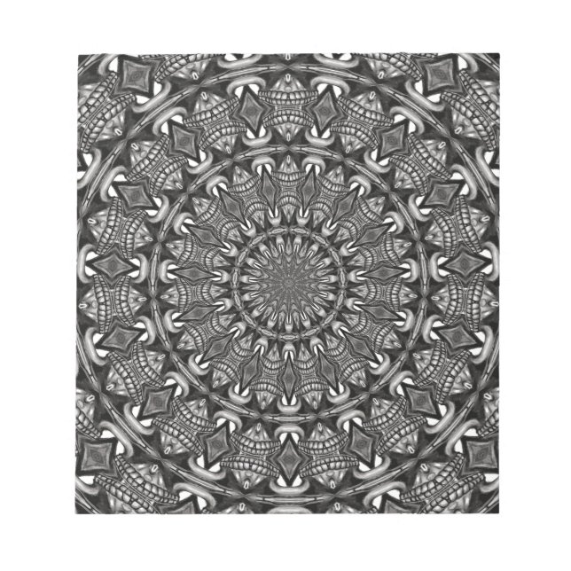 Monochrome Mandala Notepad (Front)