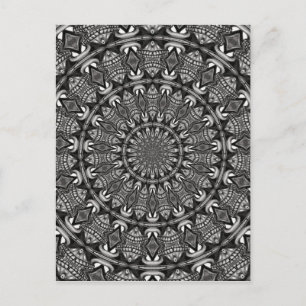 Monochrome Mandala Postcard