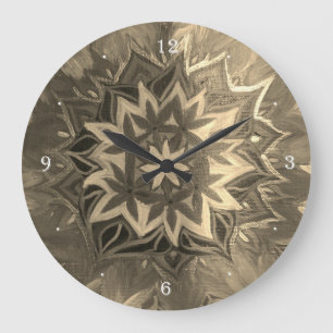 Monochrome Mandala Round (Large) Wall Clock