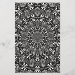 Monochrome Mandala Stationery