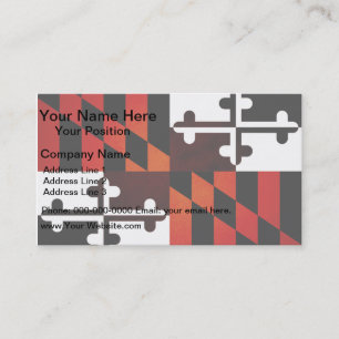 Monochrome Maryland Flag Business Card