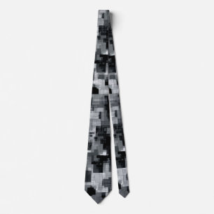 Monochrome Matrix Mosaic Tie