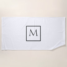 Monochrome Minimalist Rectangle Monogram
