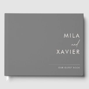 Monochrome   Modern Minimal Wedding Guestbook