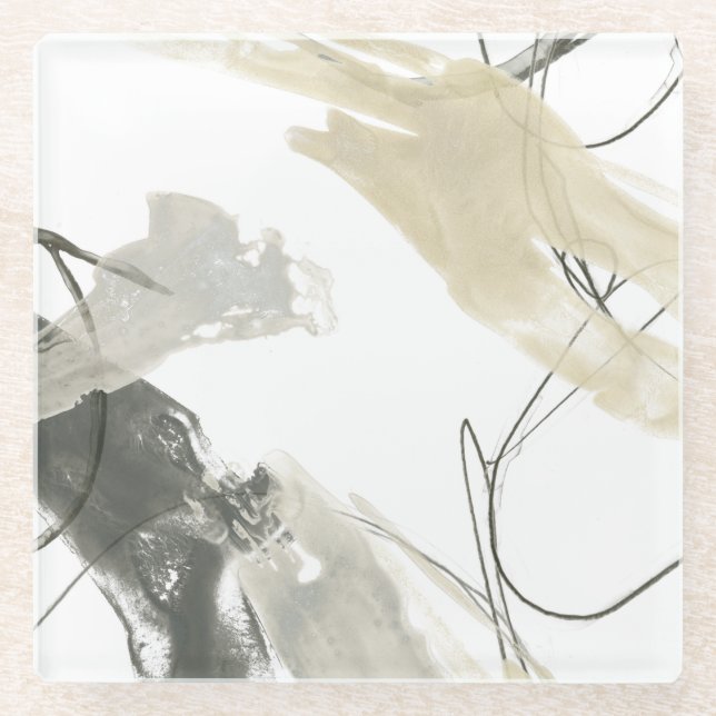 Monochrome Momentum Glass Coaster (Front)