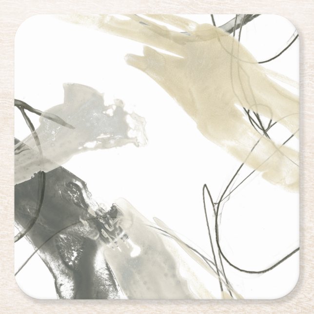 Monochrome Momentum Square Paper Coaster (Front)