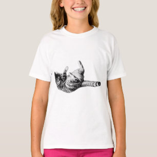 Monochrome Motion with Striped Detail T-Shirt