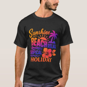 Monochrome Mountain Peaks with Stylised Gold Sunbu T-Shirt