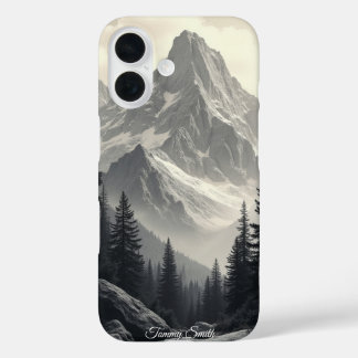 Monochrome Mountain Range  iPhone 16 Case