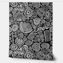 Monochrome Muse: Abstract Doodle