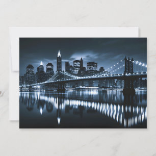 Monochrome New York Skyline Nightscape Announcement
