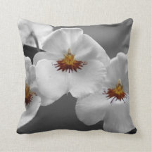 Monochrome Orchids American MoJo Pillow